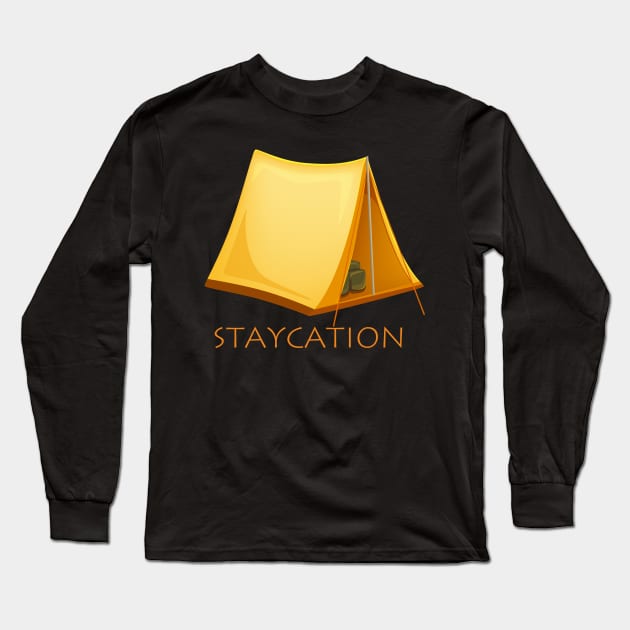 Staycation in Mountain Long Sleeve T-Shirt by DekkenCroud